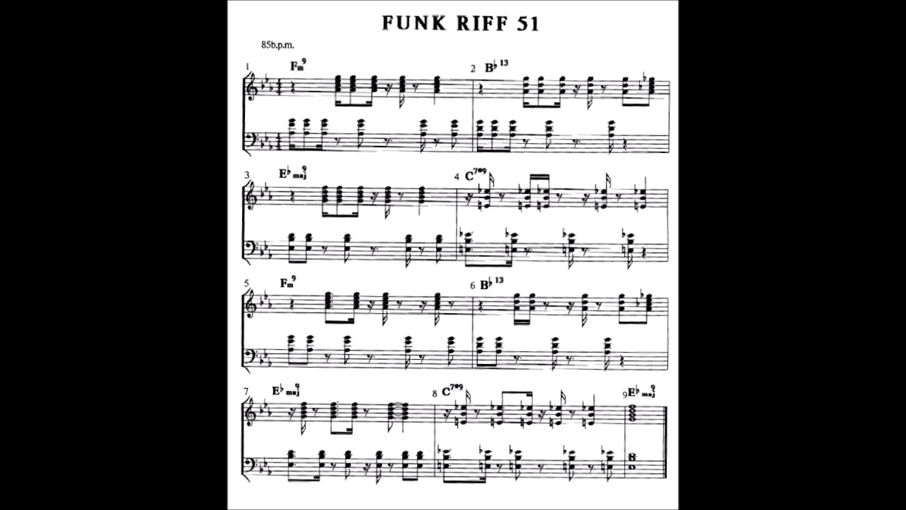 Andrew D. Gordon - riff 51 - jazz funk - tutorial lesson keyboard piano