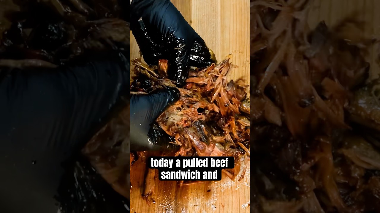 Chef teaches you how to make a delicious pulled beef sandwich #bbq #meat #pitmaster #chuckroast