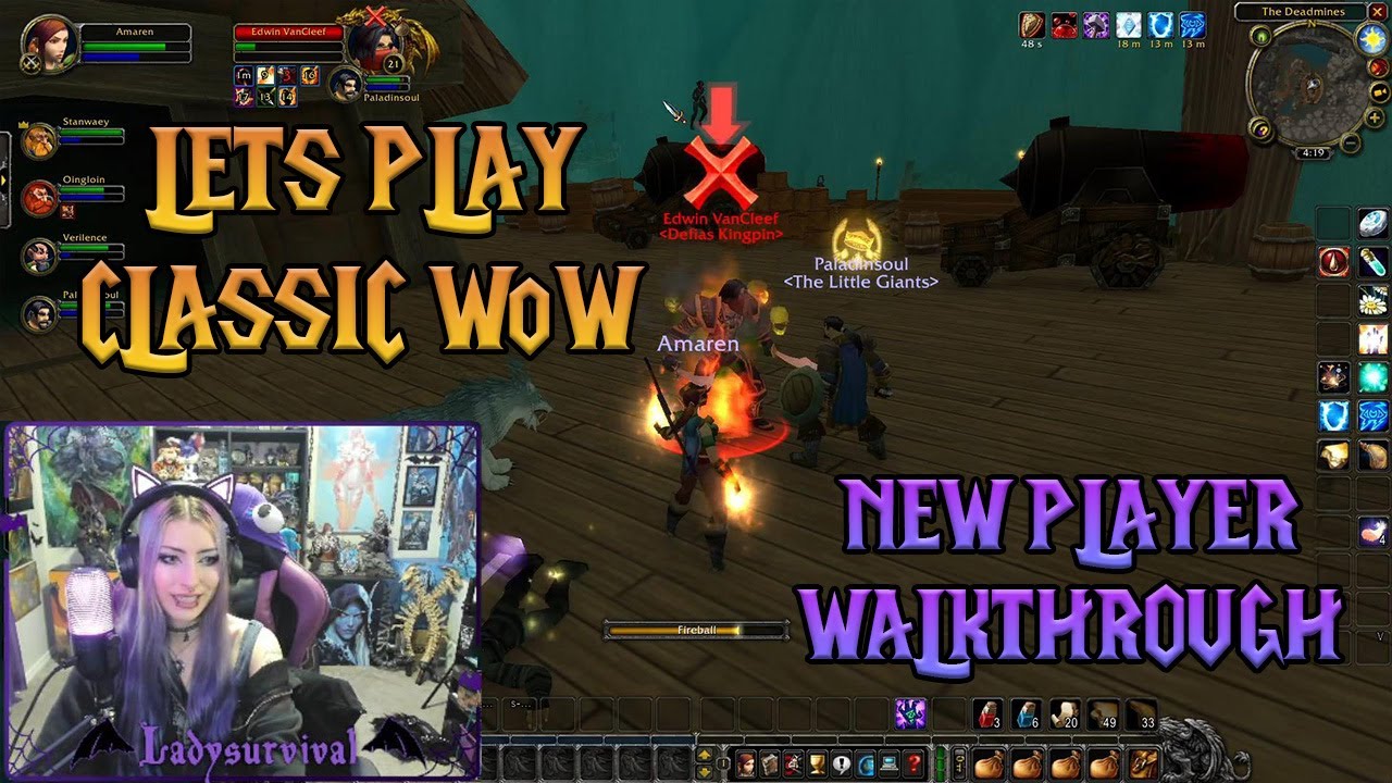 Learn to Play Classic WoW (Part 5) 💜 Walkthrough for New Players | Running Deadmines! Level 18-19