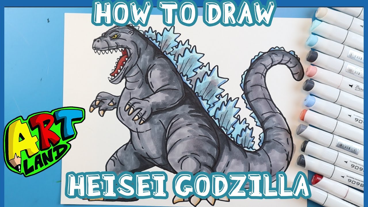 How to Draw HEISEI GODZILLA!!!