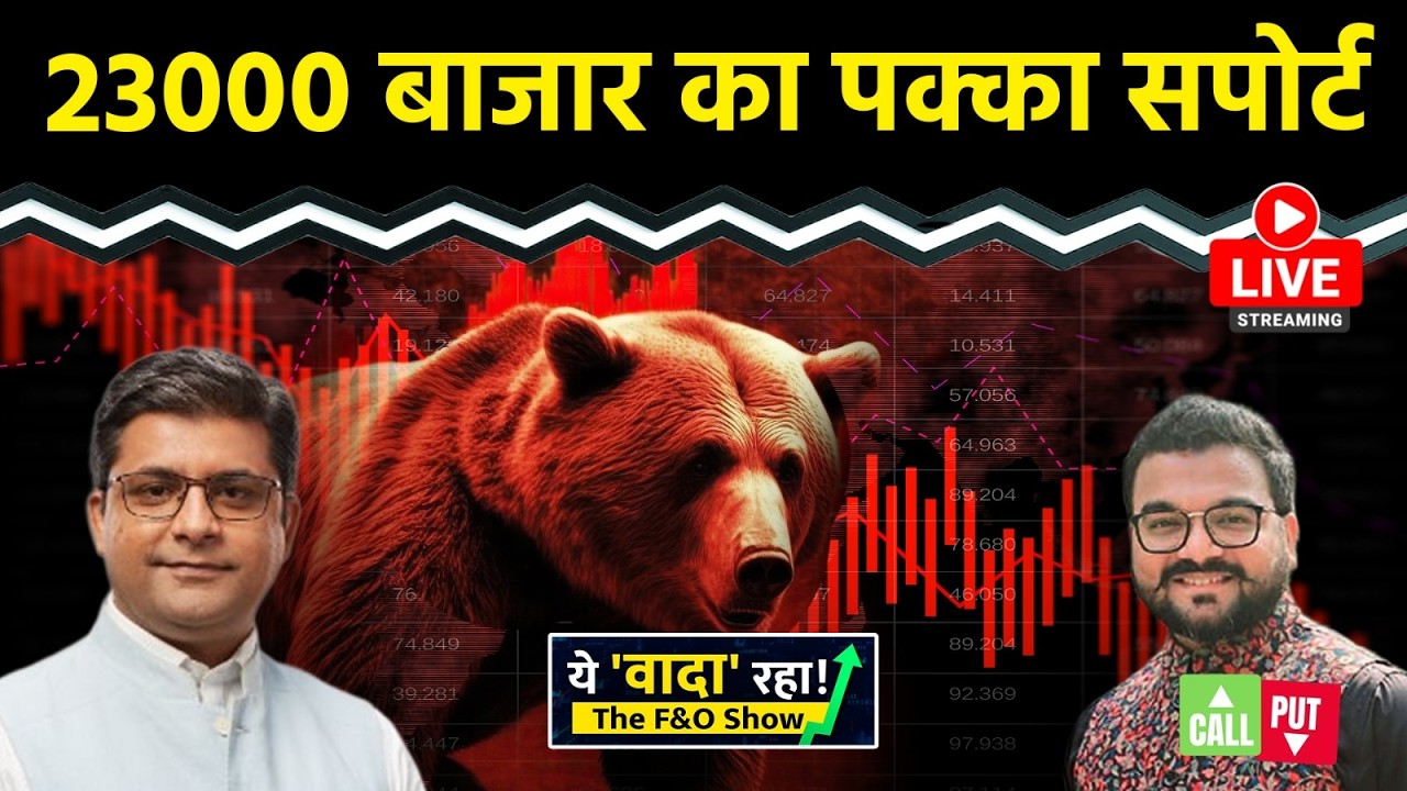 Nifty LIVE : आज की गिरावट, फिर से खरीद का मौका | F&O Show | Nifty50 | Intraday Trading