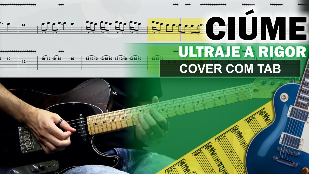 Ciúme 🔷 Guitarra Cover Tab | Solo Original | Backing Track com Vocal 🎸 ULTRAJE A RIGOR