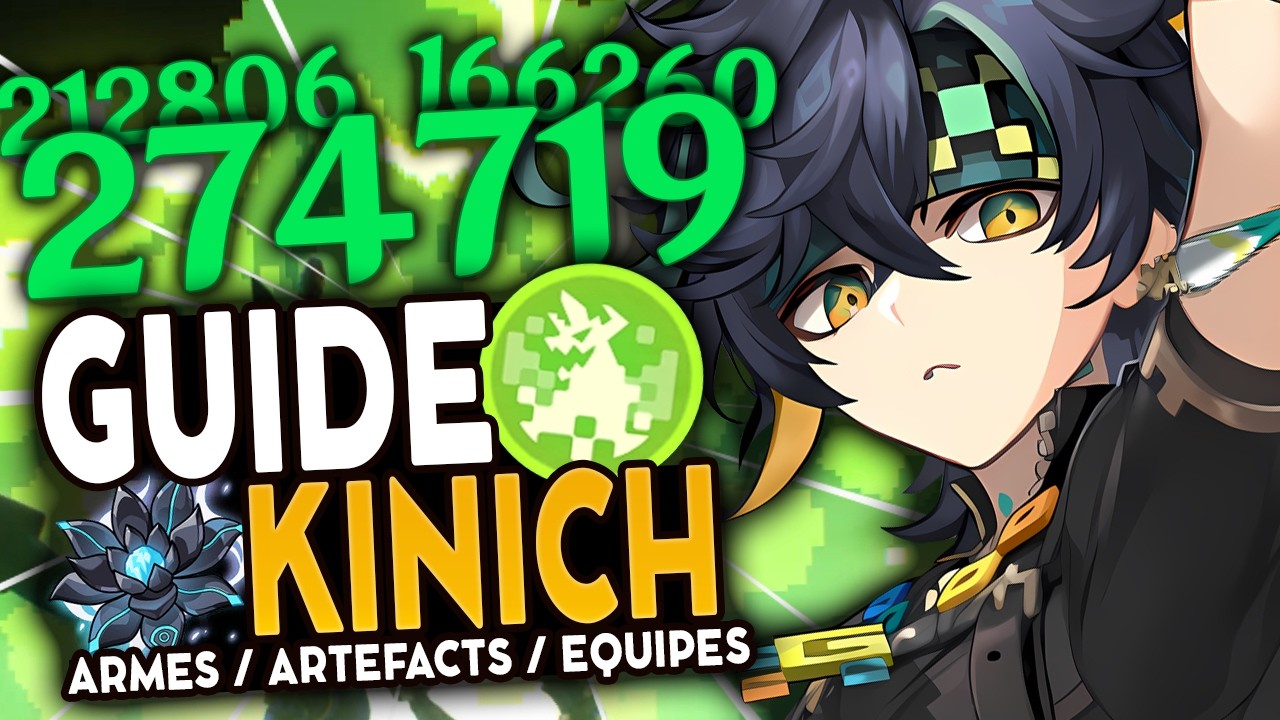 UNIQUE & EXPLOSIF ! | Guide KINICH : Art&eacute;facts, Teams & Armes ! | Genshin Impact
