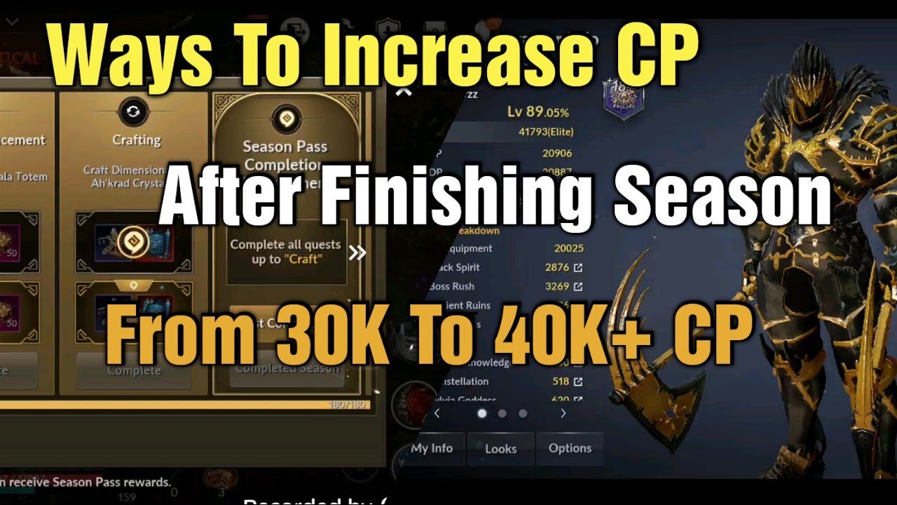 Black Desert Mobile Ways To Increase CP After Finishing Season : from 30K To 40K + CP