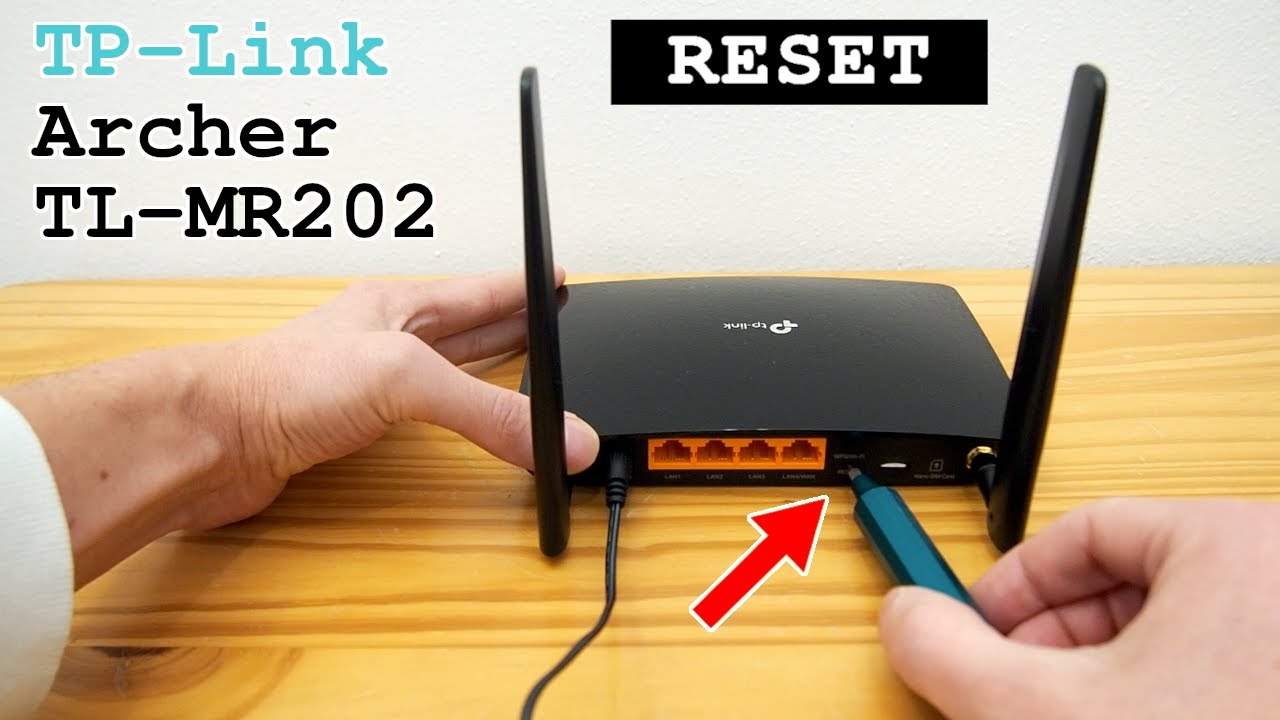 TP-Link MR202 4G Router Wi-Fi Dual Band • Factory reset