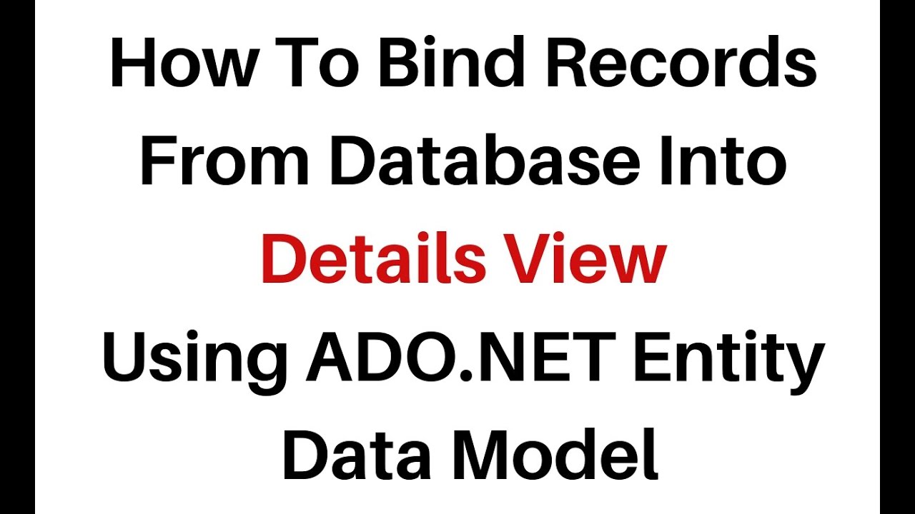 details view in asp.net4.6 with ado.net entity framework