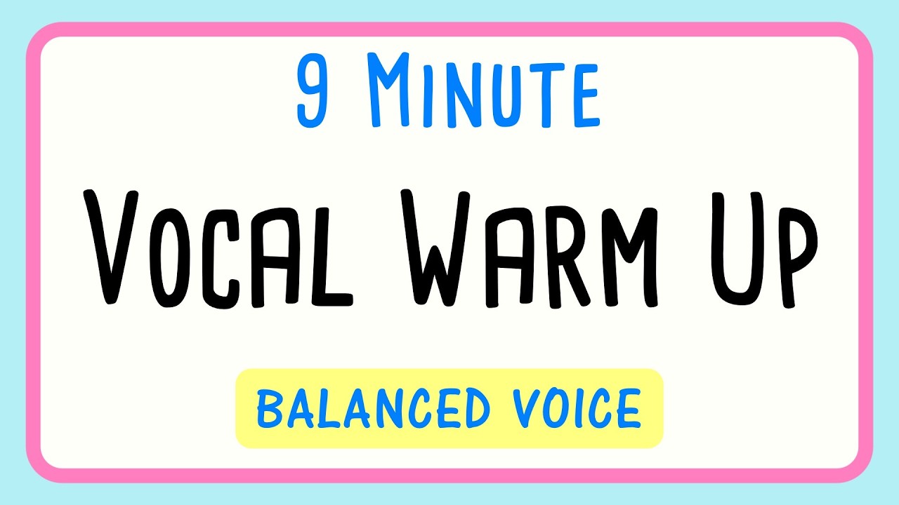 9 Minute Vocal Warm Up Female | Balanced Voice 8 Exercises