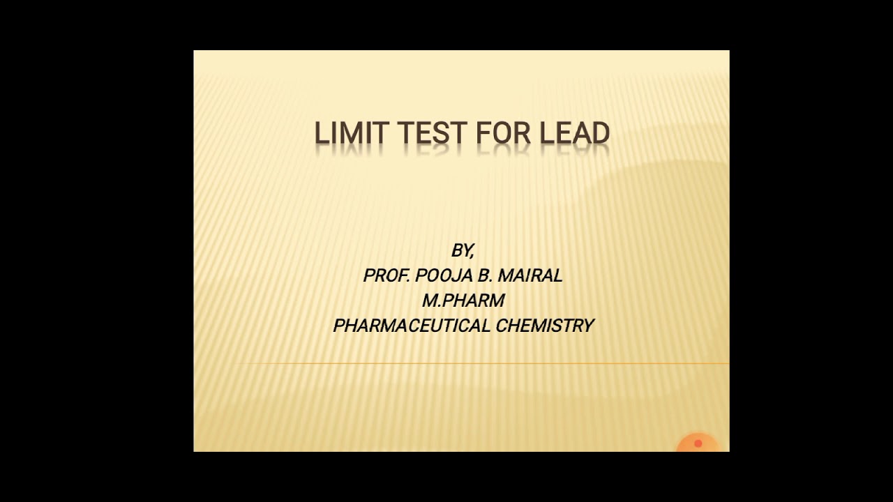 LIMIT TEST FOR LEAD