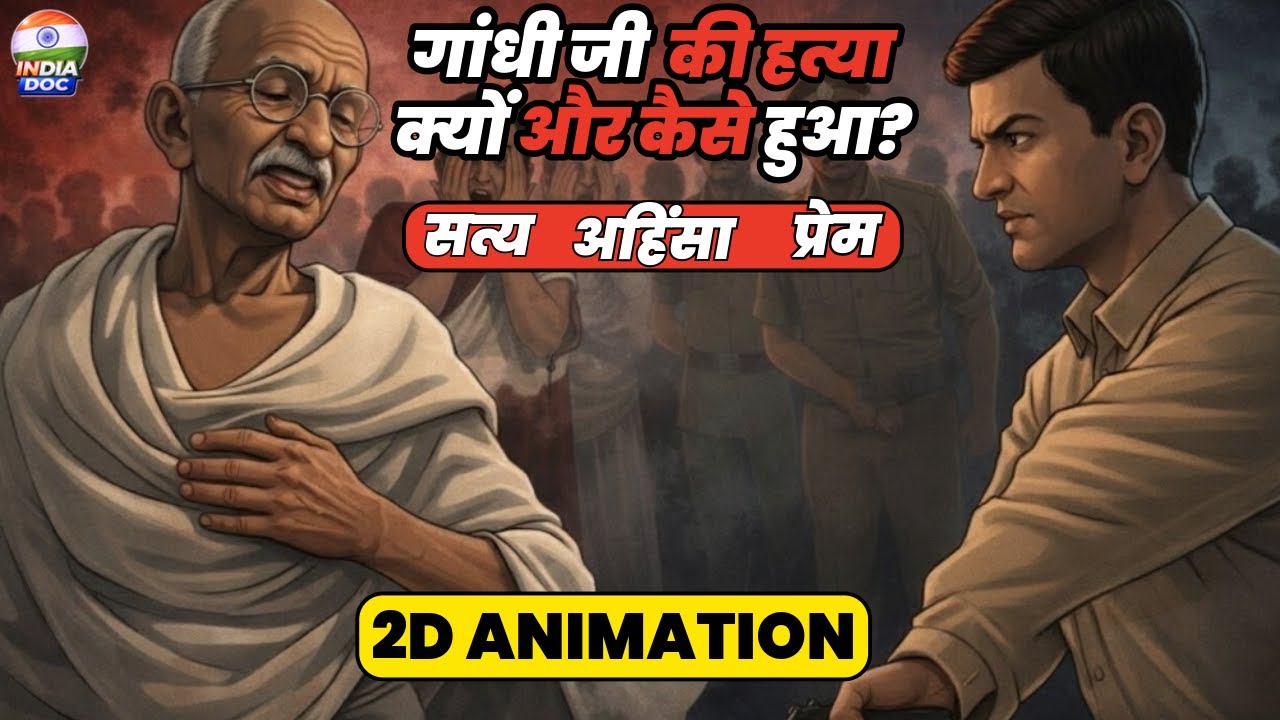 Mahatma Gandhi ko kyon aur kaise mara gaya? || 2D Animation