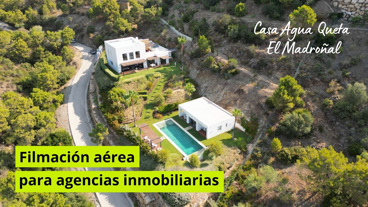 Casa Agua Queta El Madro&ntilde;al: Filmaci&oacute;n a&eacute;rea para agencias inmobiliarias en Espa&ntilde;a