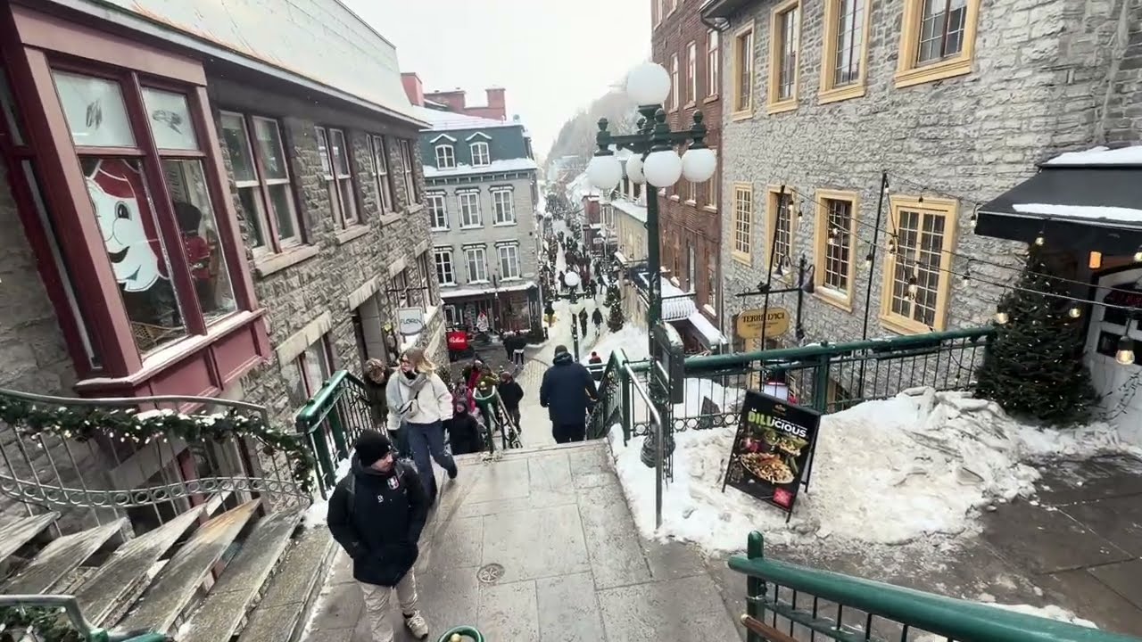 Day trip along Rue Saint-Jean, Quebec, CANADA #travel #street #snow #shop #happy ￼