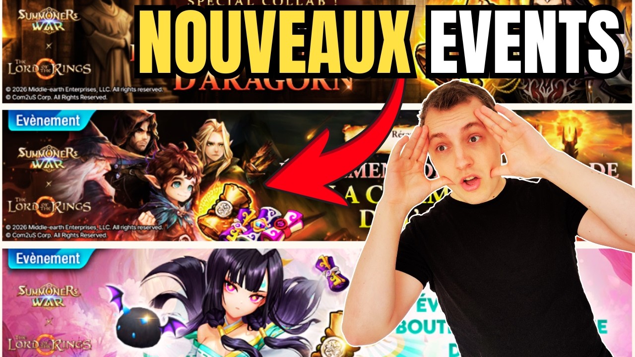 NOUVEAUX EVENTS POUR LA COLLABORATION SEIGNEUR DES ANNEAUX ! | Summoners war