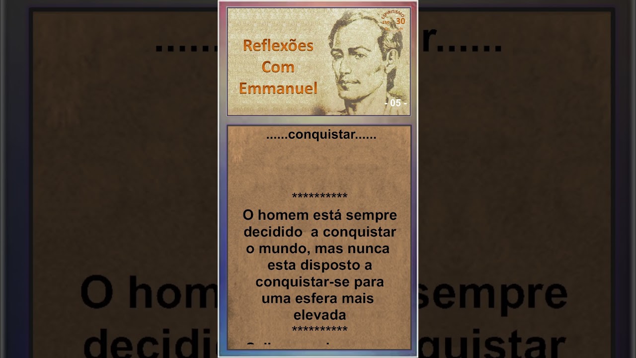 #05 - Reflex&otilde;es com Emmanuel ... conquista ... #shorts #shortsyoutube  #tvceecal