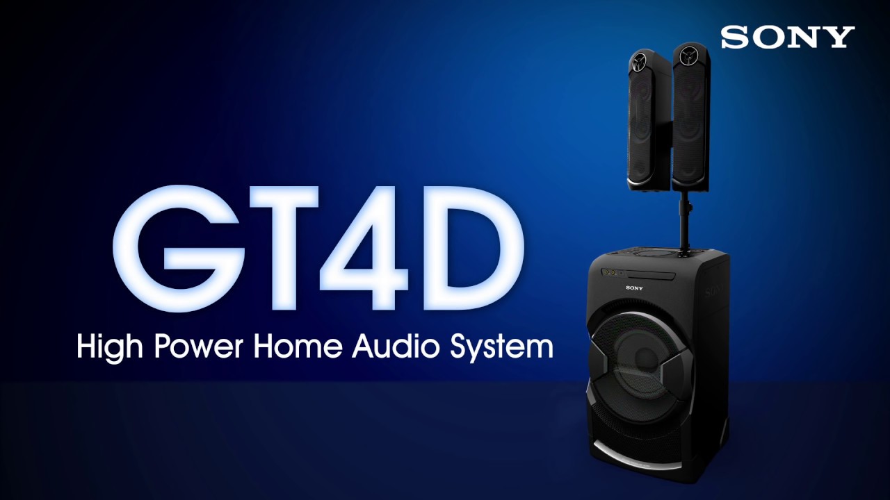 Sony MHC-GT4D Portable personal DJ system with Gesture Control
