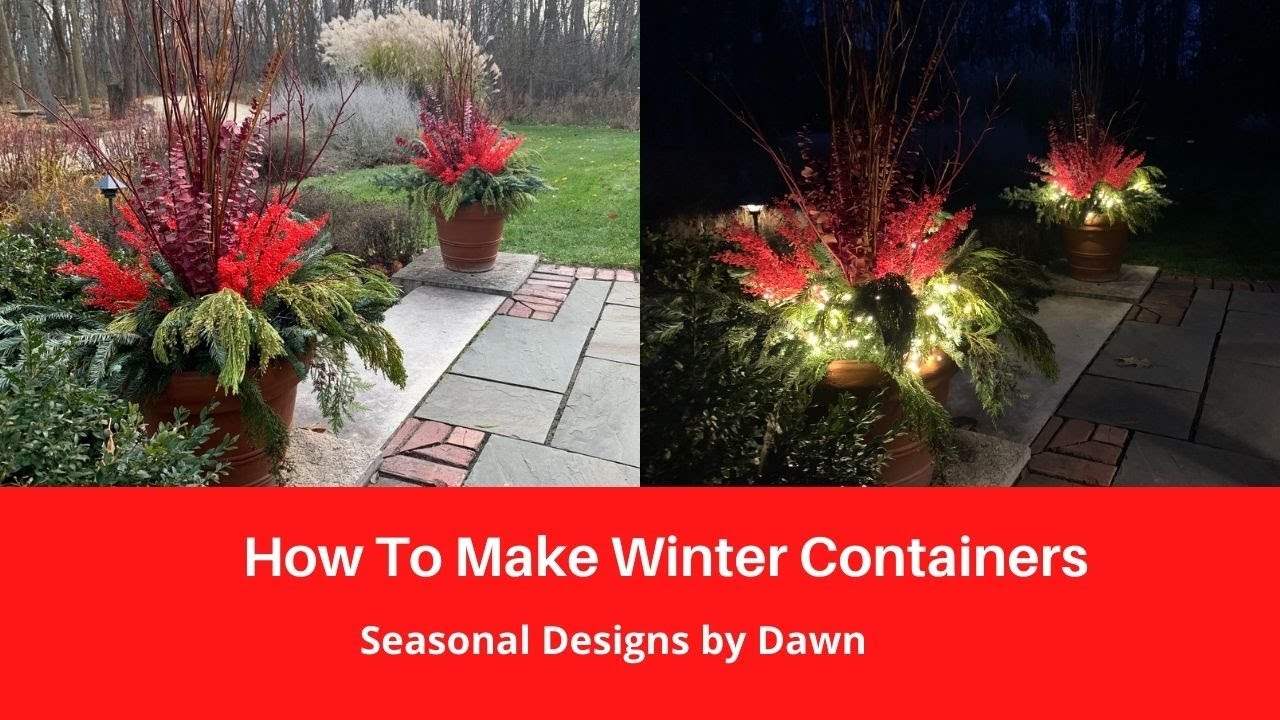 How to Make Winter Containers 🎄