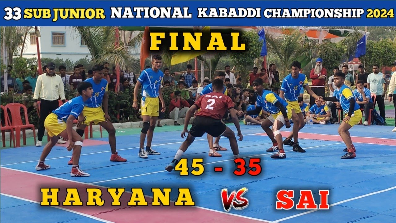 Final: Haryana vs Sai sub junior National kabaddi match | 33 sub junior national Kabaddi match 2024