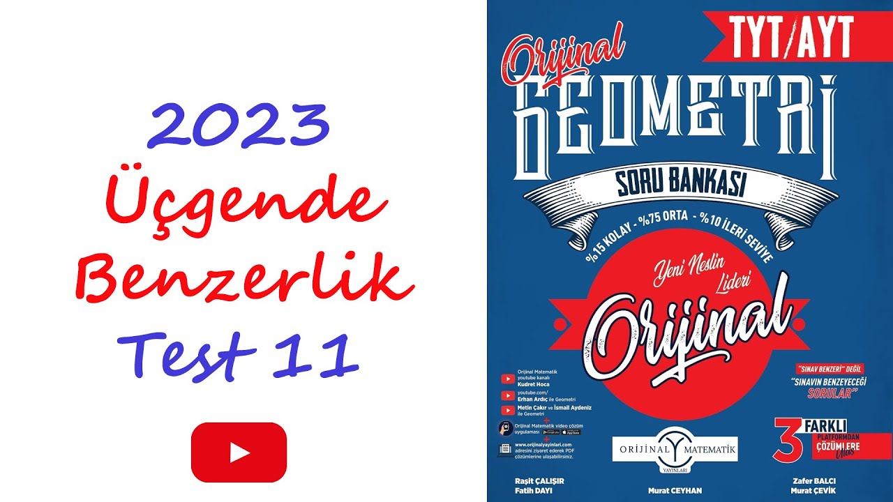Orijinal geometri üçgende eşlik ve benzerlik test 11