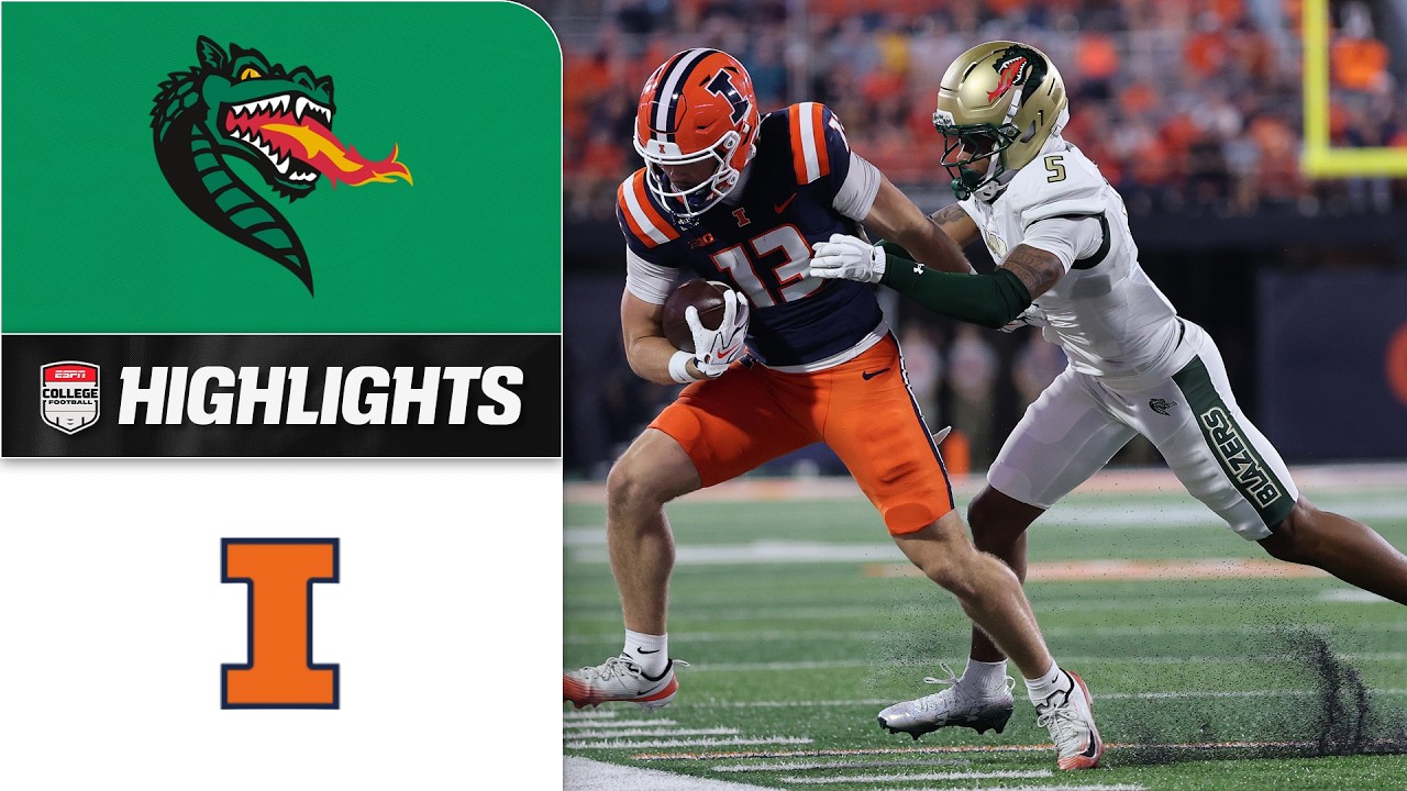 HAIL MARY TD 🔥 UAB vs. Illinois HALFTIME Highlights | ESPN College Football
