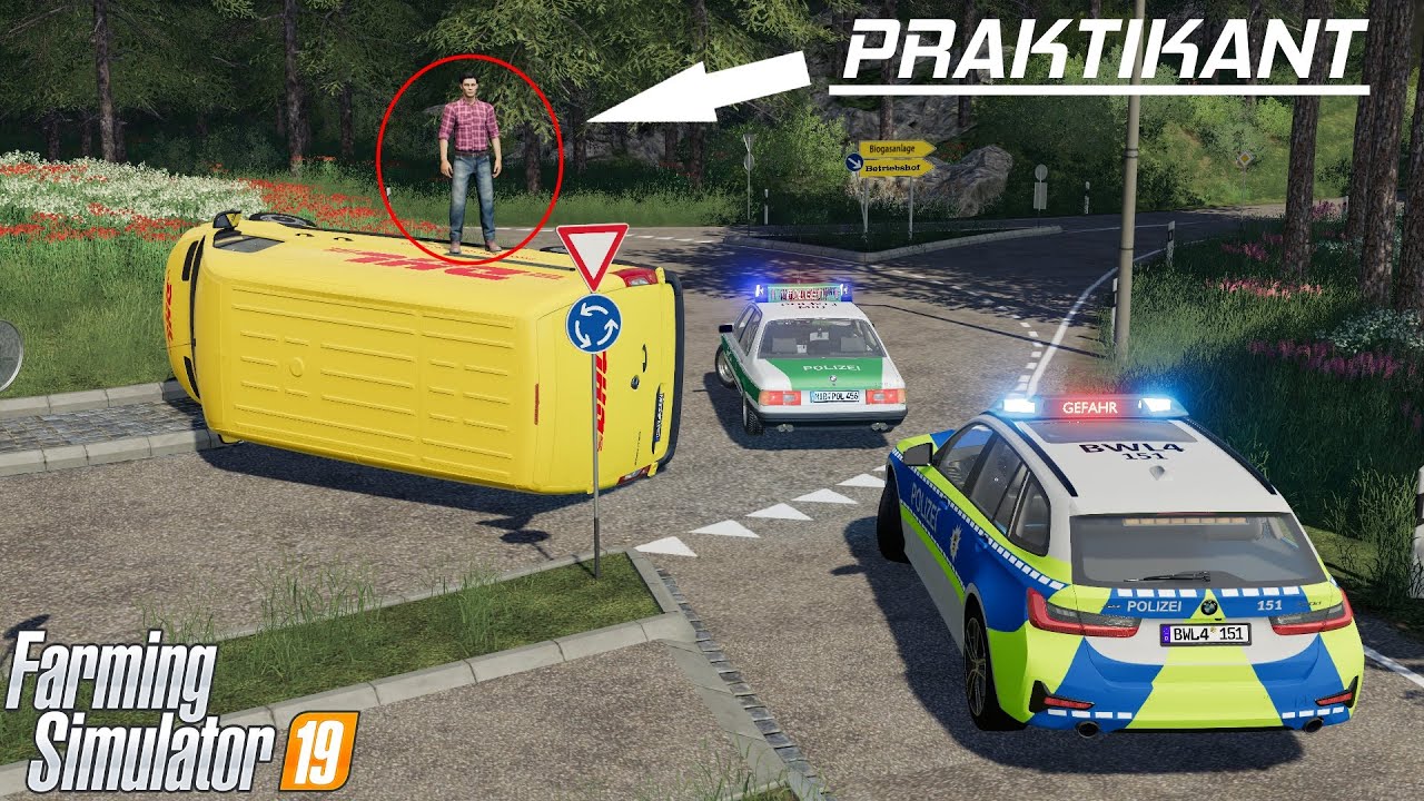 LS19 - Der Praktikant KLAUT einen DHL Sprinter und liefert sich Verfolgungsjagd mit POLIZEI!