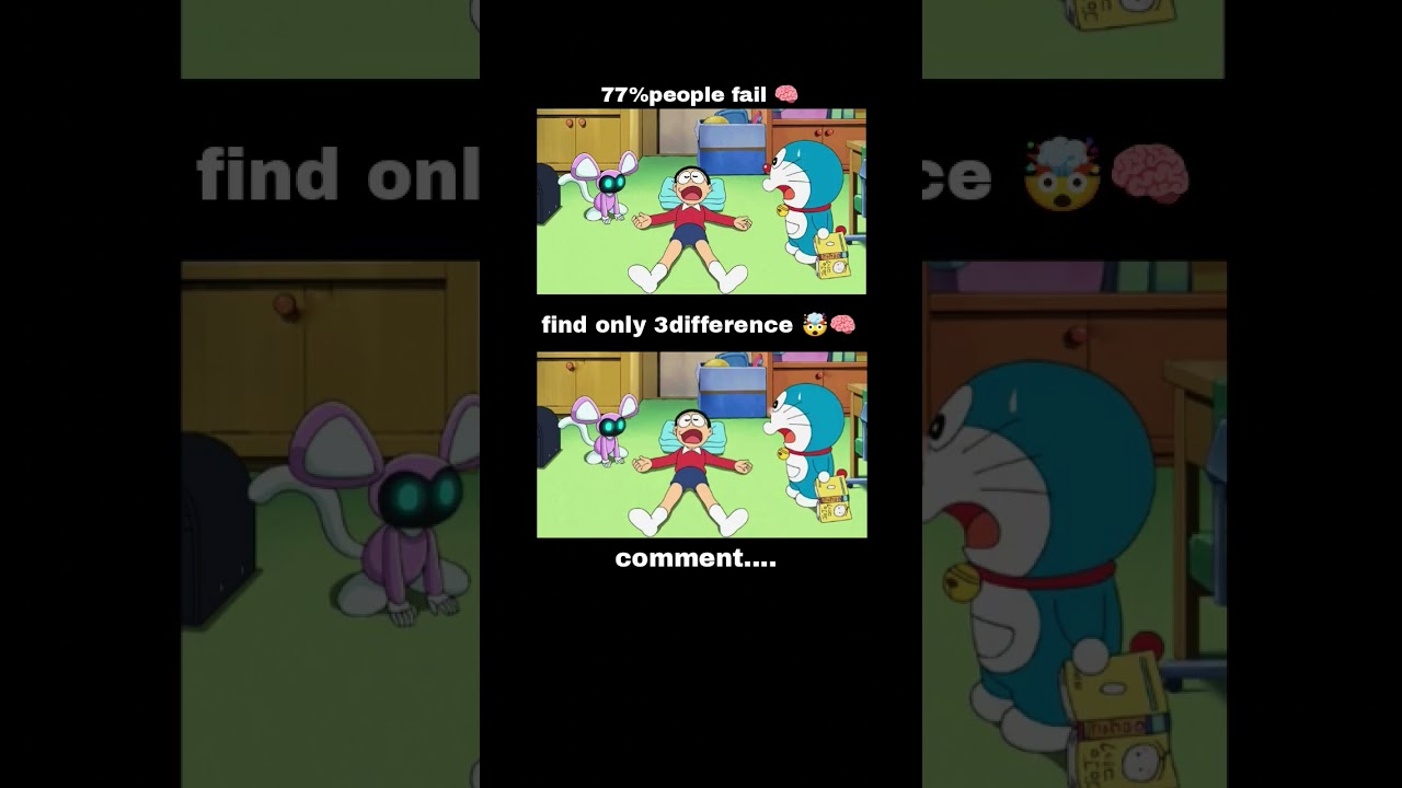find only 3difference 🤯#comment #doraemon #nobita #difference #funny #subscribe #short