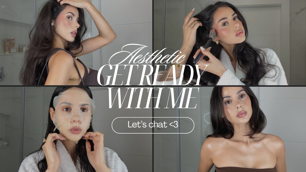 GRWM for date night 🤍 my glowy skincare & makeup routine