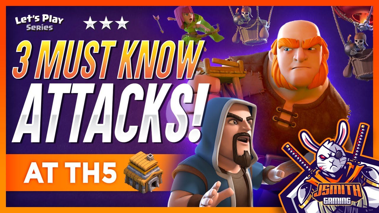 BEST TH5 ATTACK STRATEGIES YOU MUST KNOW | 3 Star Attack Strategies Town Hall 5 | Lets Play #16