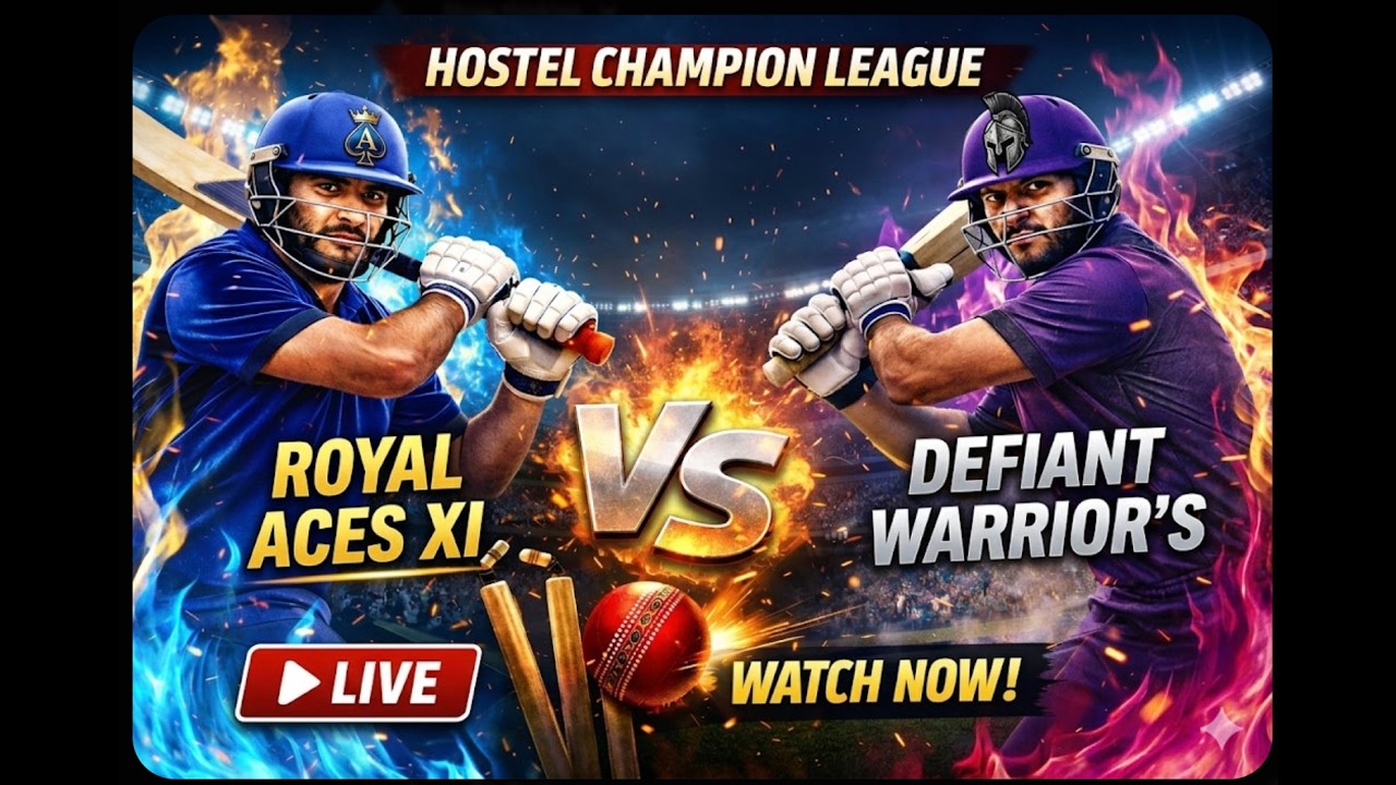 Hostel Champion League : Royal Aces XI VS Defiant warrior's