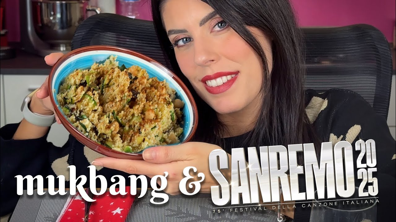 ASMR 🍛 MUKBANG COUS COUS + CHIACCHIERE su SANREMO 2025 (Eating Sounds)