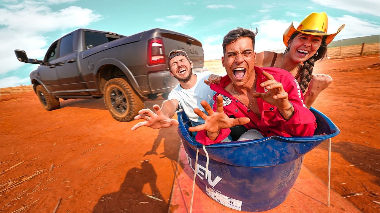 EU E MEUS AMIGOS FOMOS PUXADOS DENTRO DE UMA CAIXA DE ÁGUA - DODRAN PUXOU !!
