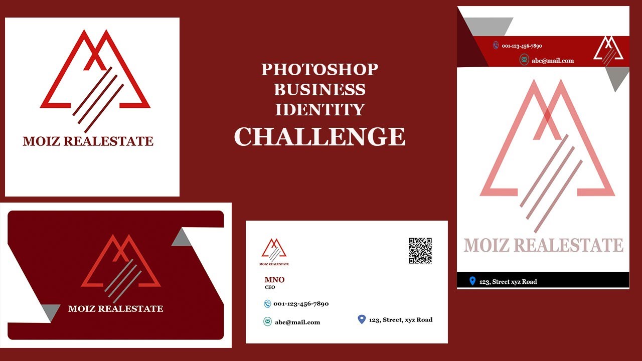 Create Brand identity challenge under 75 minutes in Photoshop
