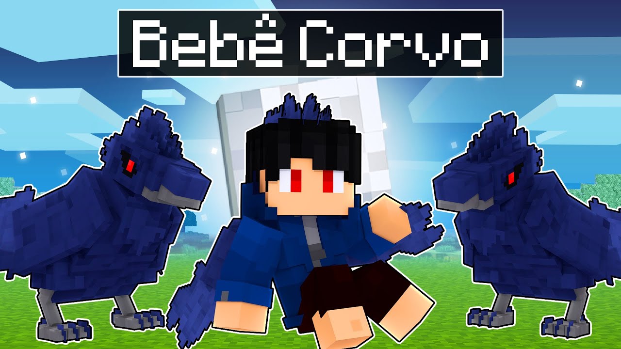 Jogando como UM BEBÊ CORVO no Minecraft