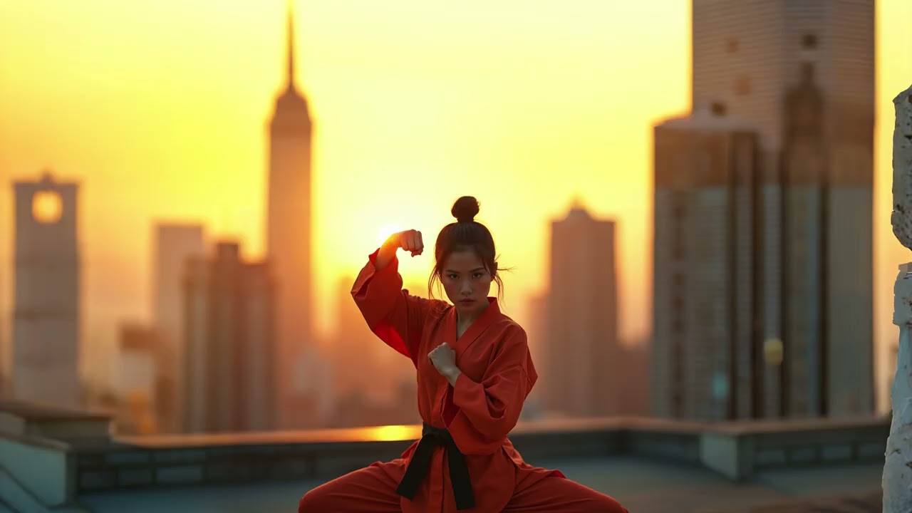 🥋✨  Urban Forms | Epic Taekwondo Demo Music for Rooftop Training & High-Speed Kicks 🔥🏙️