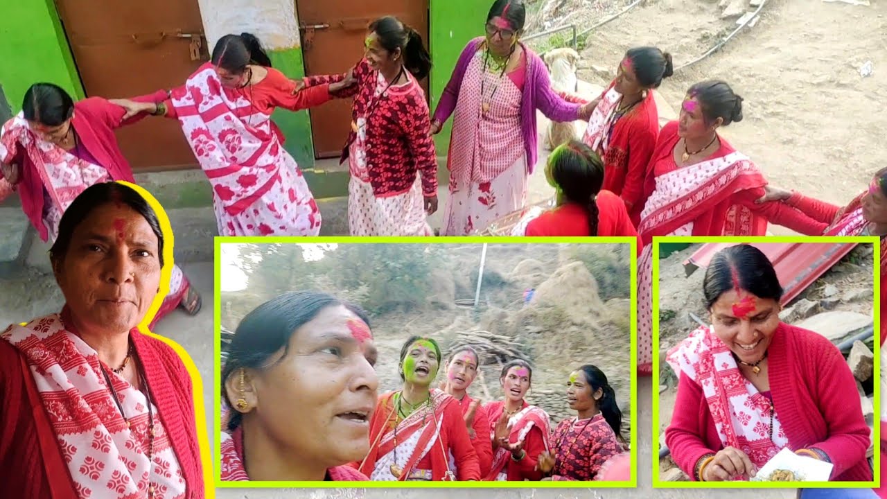 महिलाओं की होली 🫟 |। पहाड़ी होली और गीत संगीत ! | Maya Devi Pahadi #pahadilifestyle 