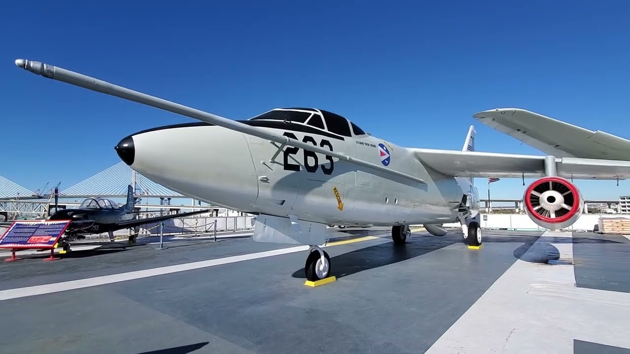 USS Lexington CV-16 Aircraft Carrier Museum KA-3B Skywarrior Flight Deck Corpus Christi Texas
