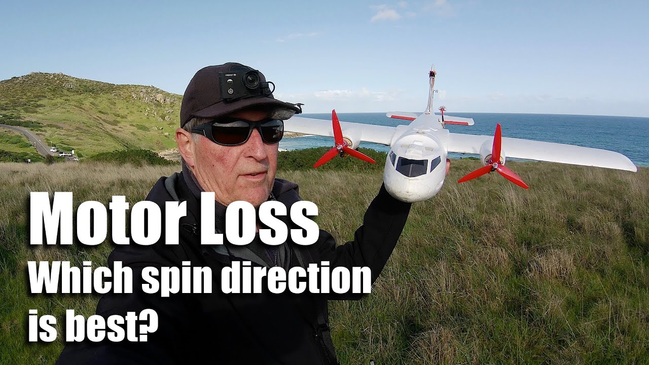 Twin prop spin direction test with motor loss