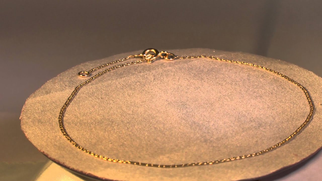 Chaine de cheville en or jaune maille 