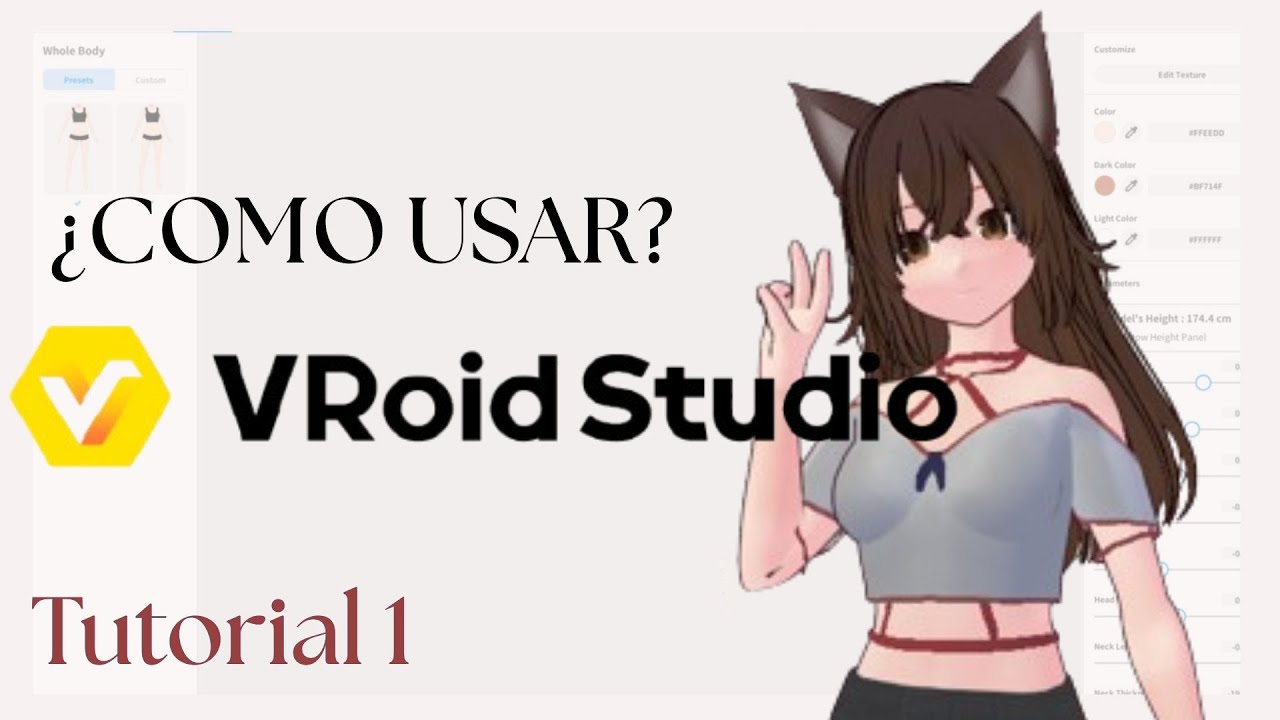 COMO usar VROID STUDIO tutorial ESPAÑOL parte 1