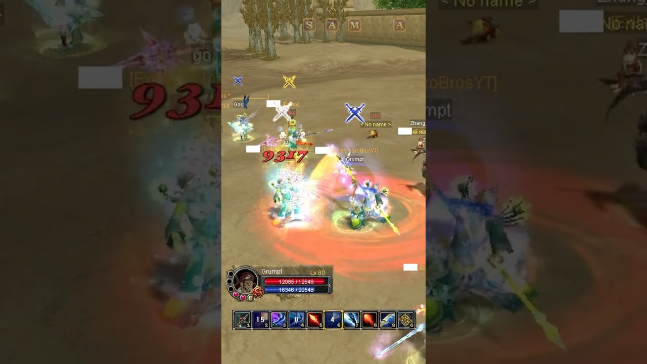Silkroad Online - SOS +8 Hybrid Fire Spear Nuker 1:9 Best PvP Build 80 Cap