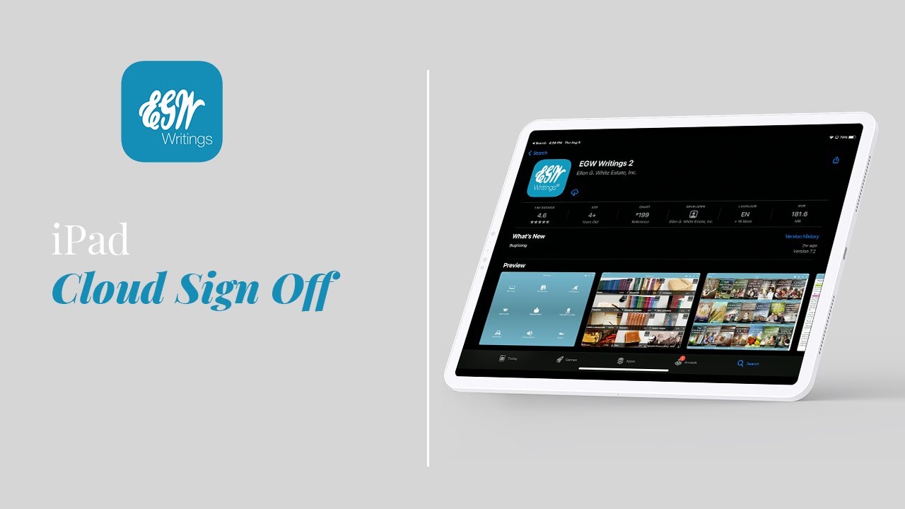 EGW Writings 2 - Cloud Sign Off - iPad
