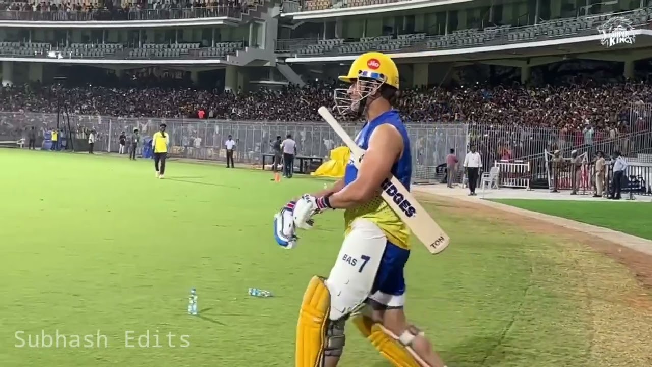 Thala Dhoni Mass entry into Chepauk stadium Chennai| 2023 Tata IPL CSK Dhoni entry KGF-2 version