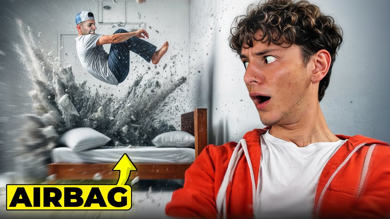 Faccio ESPLODERE un AirBag sotto al LETTO di Zerbi.. (DI NASCOSTO)