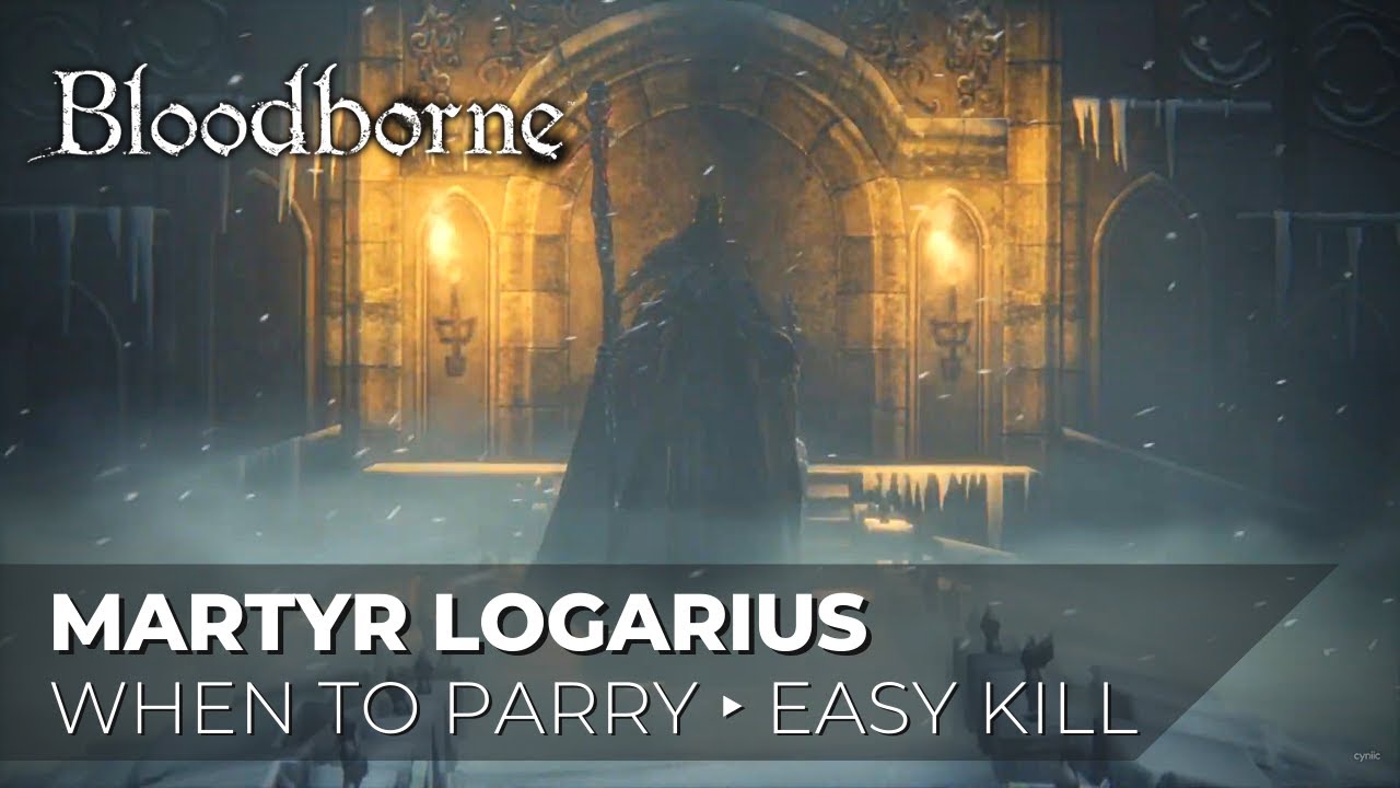 Martyr Logarius Boss Fight (When to parry, Easy kill) - Bloodborne