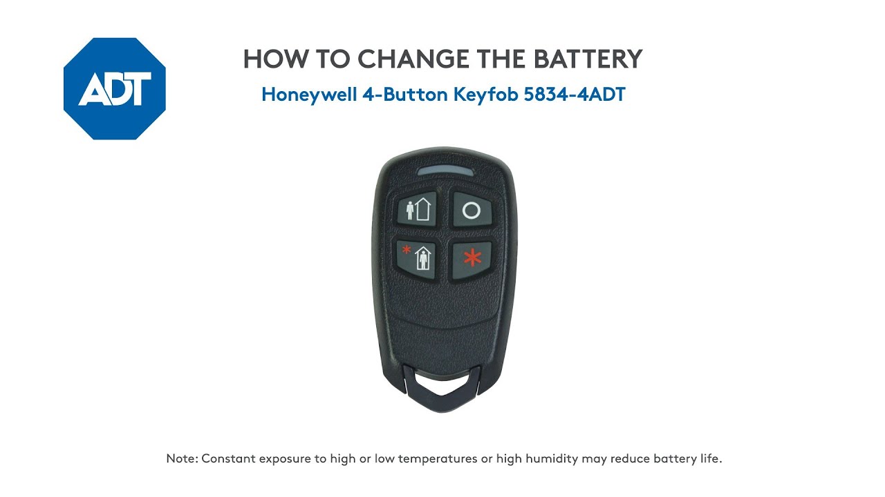 How to change the battery in your Honeywell Keyfob 5834-4ADT