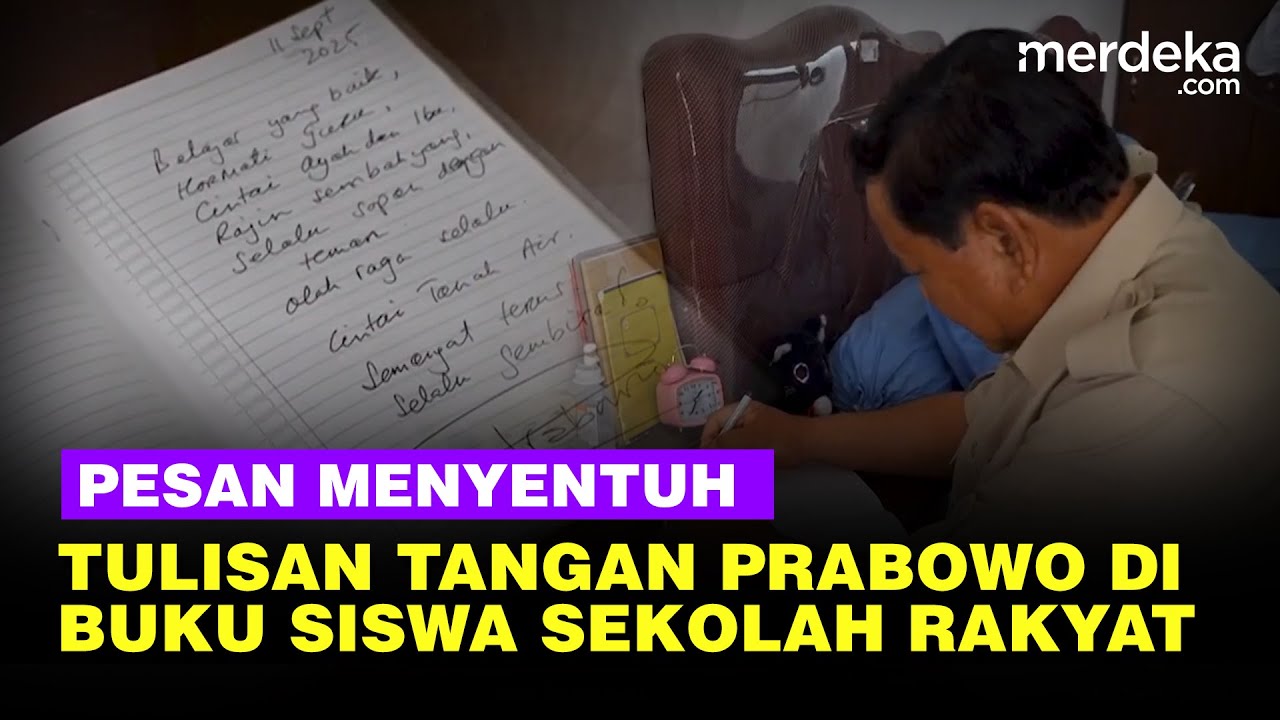 Tulisan Tangan Prabowo di Buku Siswa Sekolah Rakyat, Pesannya Sangat Menyentuh