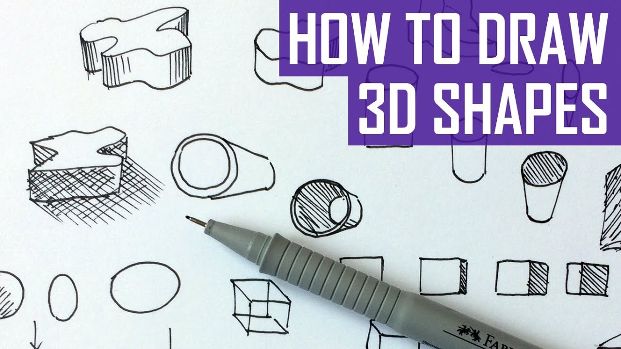 Как рисовать 3D-фигуры — упражнения для начинающих
