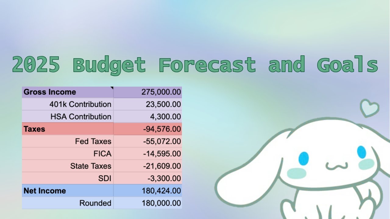 2025 budget (kinda) forecast and goals