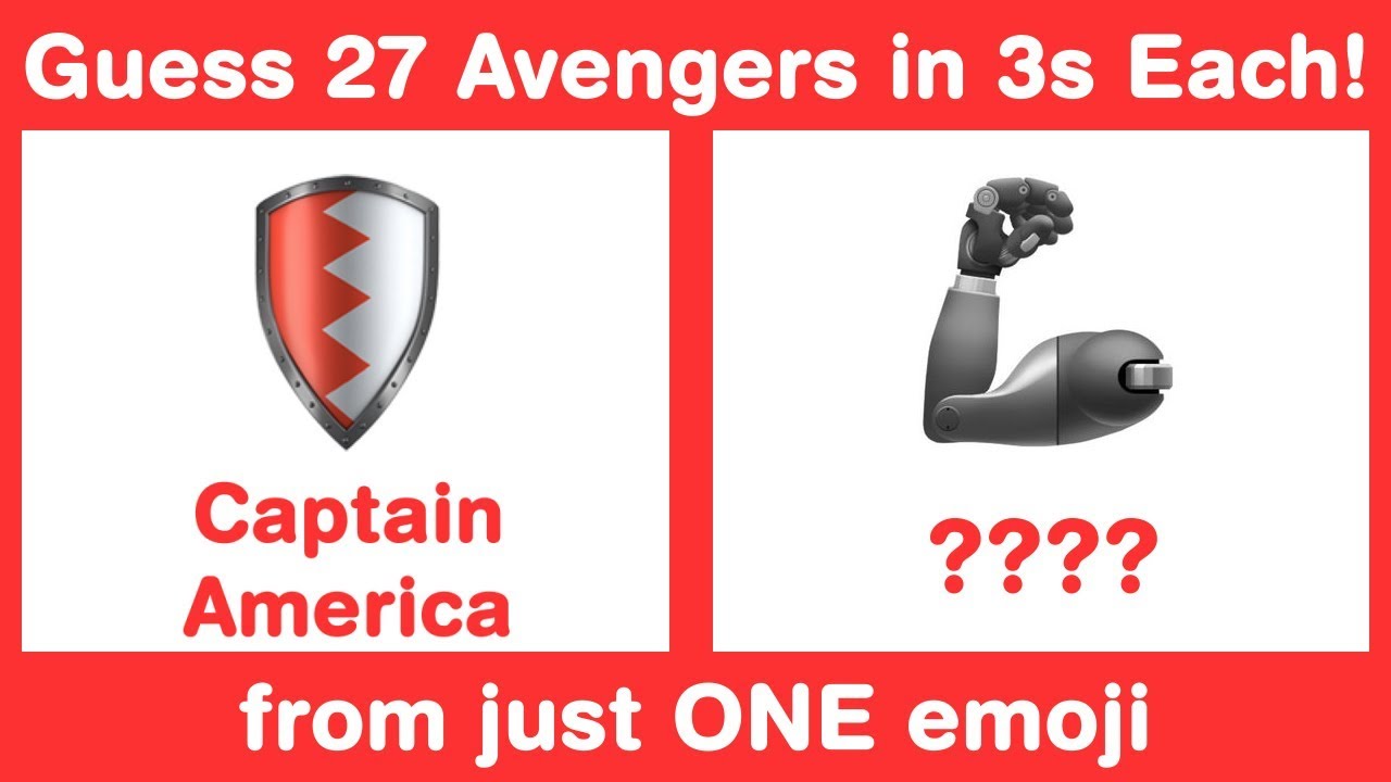 Avengers Infinity War Rapid Fire Emoji Challenge - Guess in 3s from 1 Emoji