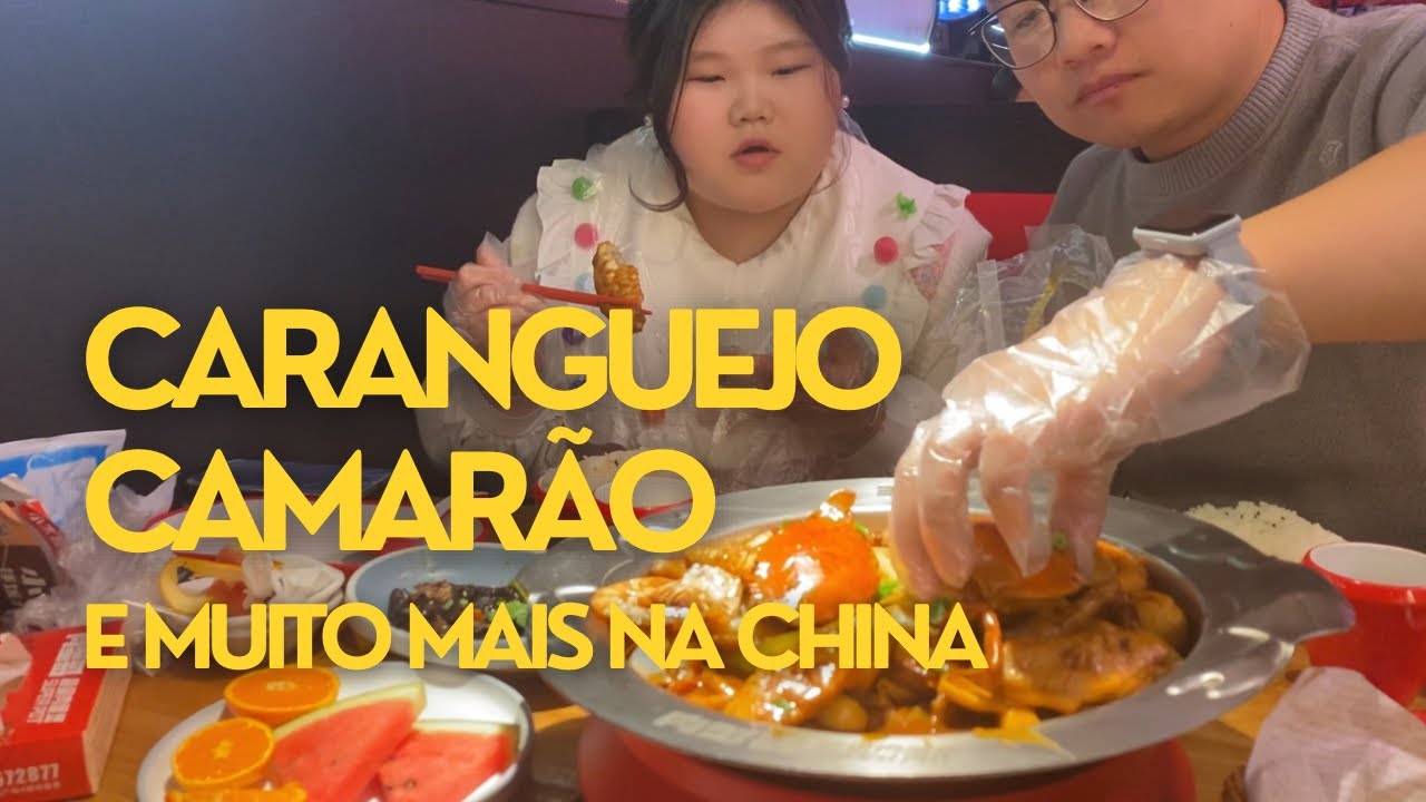 A TÍPICA COMIDA CHINESA! CARANGUEJO, CAMARÃO E MUITO MAIS EM LINYI
