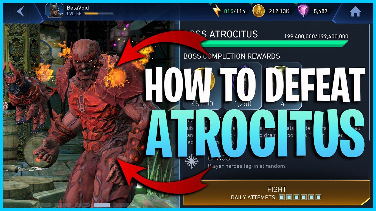 Injustice 2 Mobile | How to Defeat Boss Atrocitus | Dark Nights | Heroic 5 Tier 5