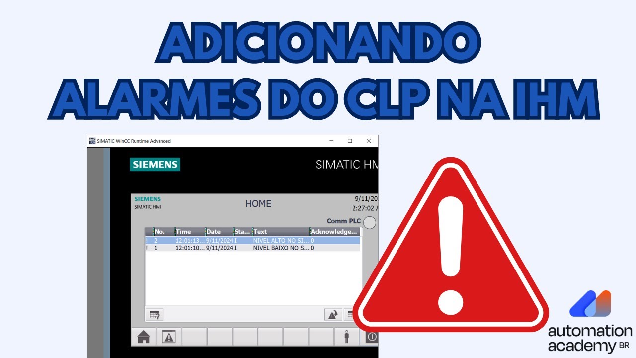 ADICIONANDO ALARMES NA IHM TIA PORTAL SIEMENS